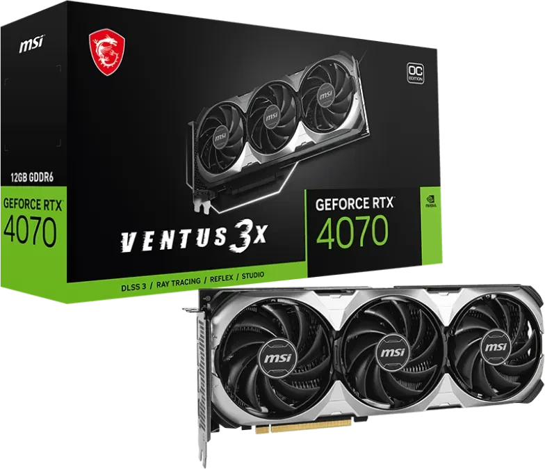 微星  GeForce RTX 4070 万图师 3X E1 12G OC，12GB GDDR6，HDMI，3个DP接口产品图片5