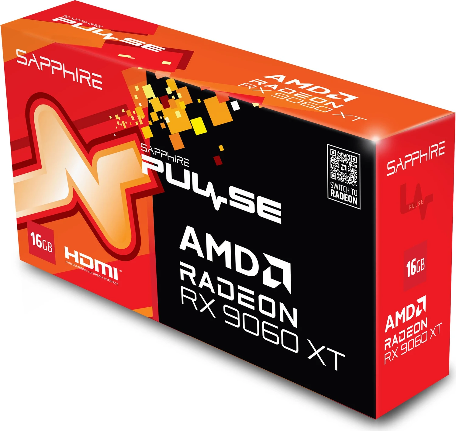 蓝宝石（Sapphire）Pulse Radeon RX 9060 XT，16GB GDDR6，2x HDMI，DP，简包零售产品图片7