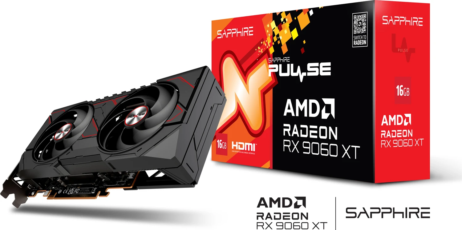 蓝宝石（Sapphire）Pulse Radeon RX 9060 XT，16GB GDDR6，2x HDMI，DP，简包零售产品图片9