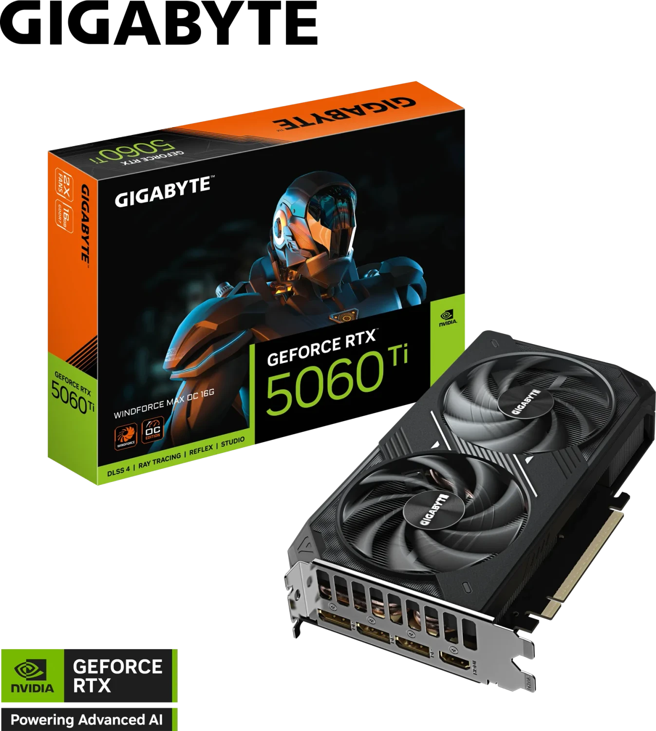 技嘉 GeForce RTX 5060 Ti 风之力 MAX OC 16G，16GB GDDR7，HDMI，3x DP产品图片11